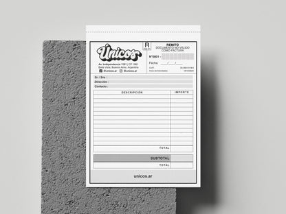 Diseño de Remito / Recibo