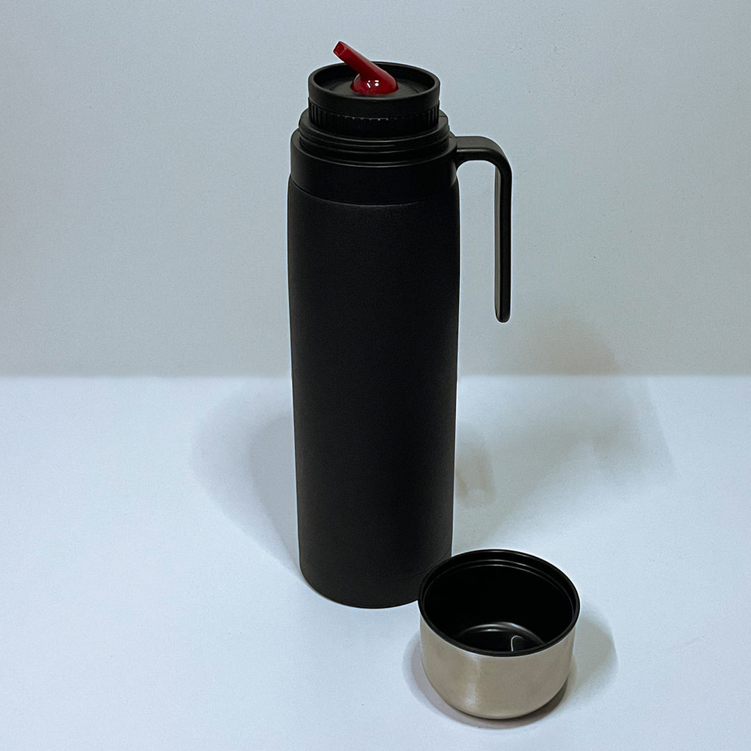 Termo 1.0L Media Manija Negro Personalizado